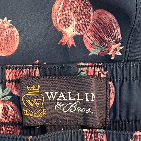 Wallin & Bros Pomegranate Print Swim Trunks Mens Drawstring Casual Shorts - Picture 5 of 12
